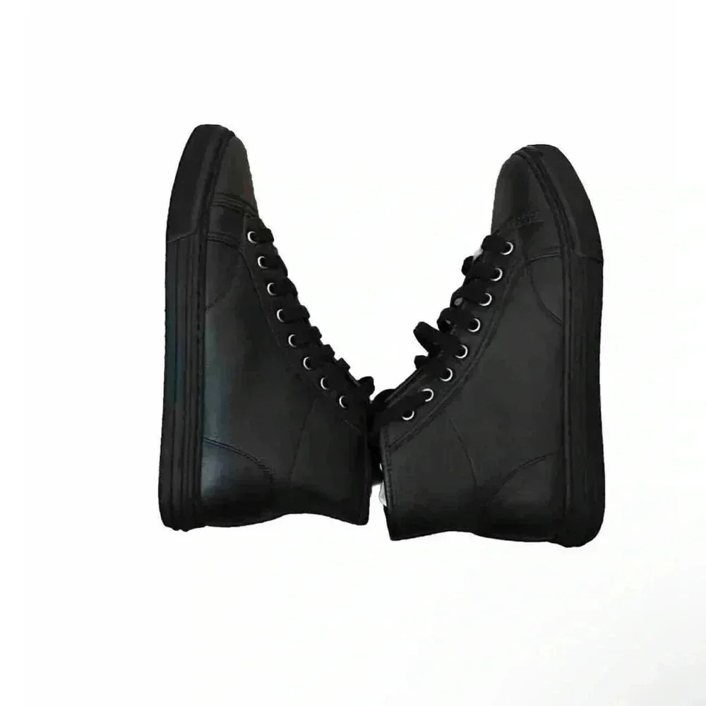 Gucci California Micro Black Leather High Top Size G6, US 6.5/7 - Picture 7 of 8